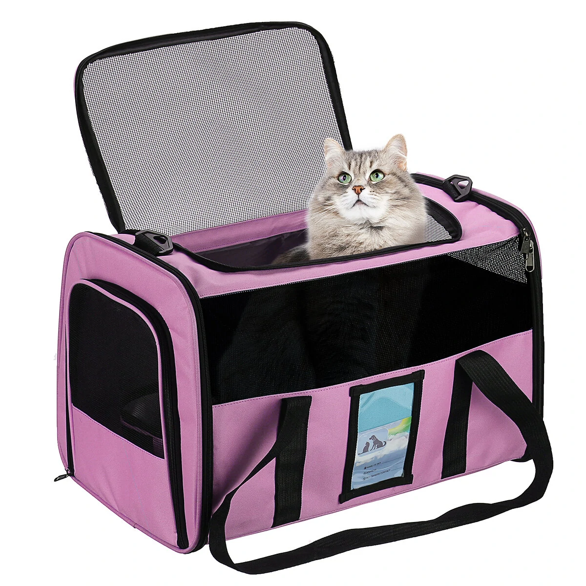 (image for) Pet Carrier Airline Approved, Soft-Sided Cat Carriers for Medium Cats Small Cats, Softy Dog Carriers for Small Dogs Medium Dogs