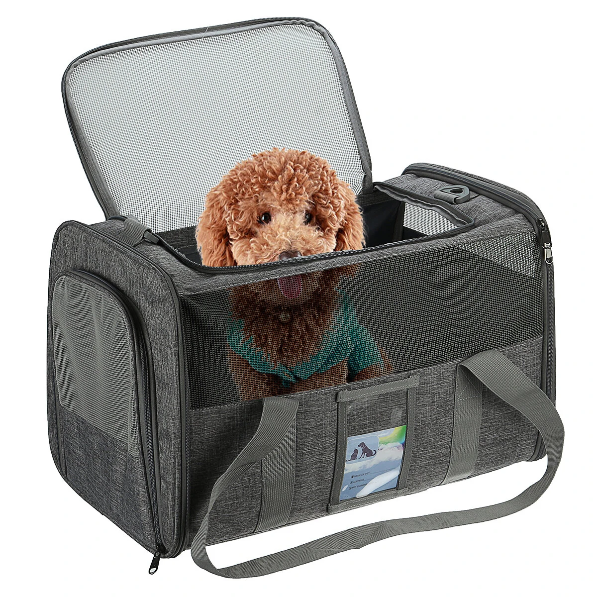 (image for) Pet Carrier Airline Approved, Soft-Sided Cat Carriers for Medium Cats Small Cats, Softy Dog Carriers for Small Dogs Medium Dogs